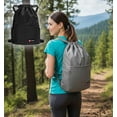 thumbnail image 1 of Lightweight Waterproof Drawstring Sports Backpack Gym Sack for Men Women Travel Running, 1 of 7