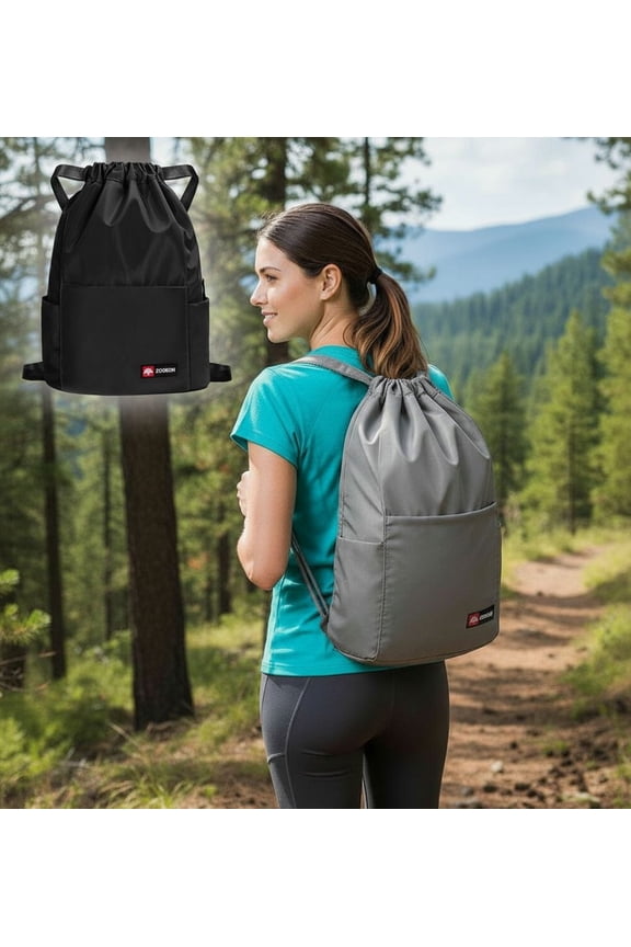Lightweight Waterproof Drawstring Sports Backpack Gym Sack for Men Women Travel Running