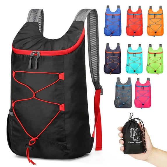 Lightweight Waterproof Hiking Backpack | Foldable Mountaineering Bag | Breathable Mesh Straps | Cycling Knapsack | Multiple Colors | 39x27x14cm | 70g | 1 Pack