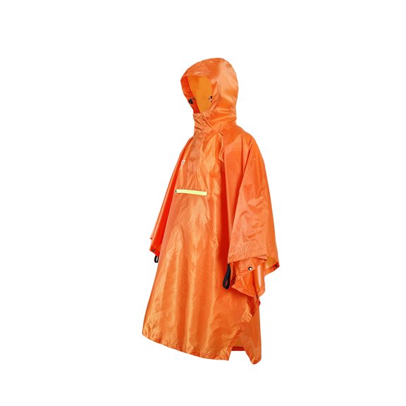 Lightweight Waterproof Riding Raincoat Orange Durable Dacron Material with Reflective
