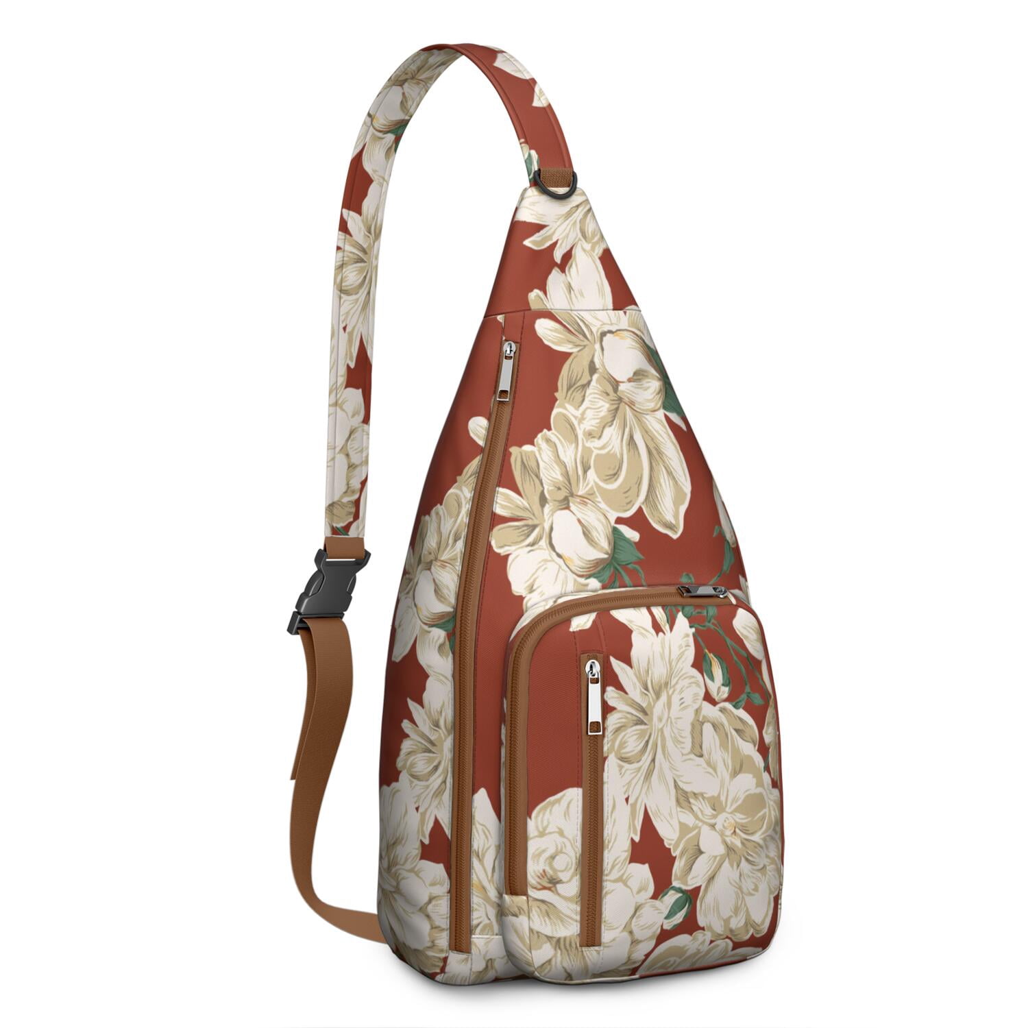 Lightweight Waterproof Sling Bag with Sunflower Pattern for Women