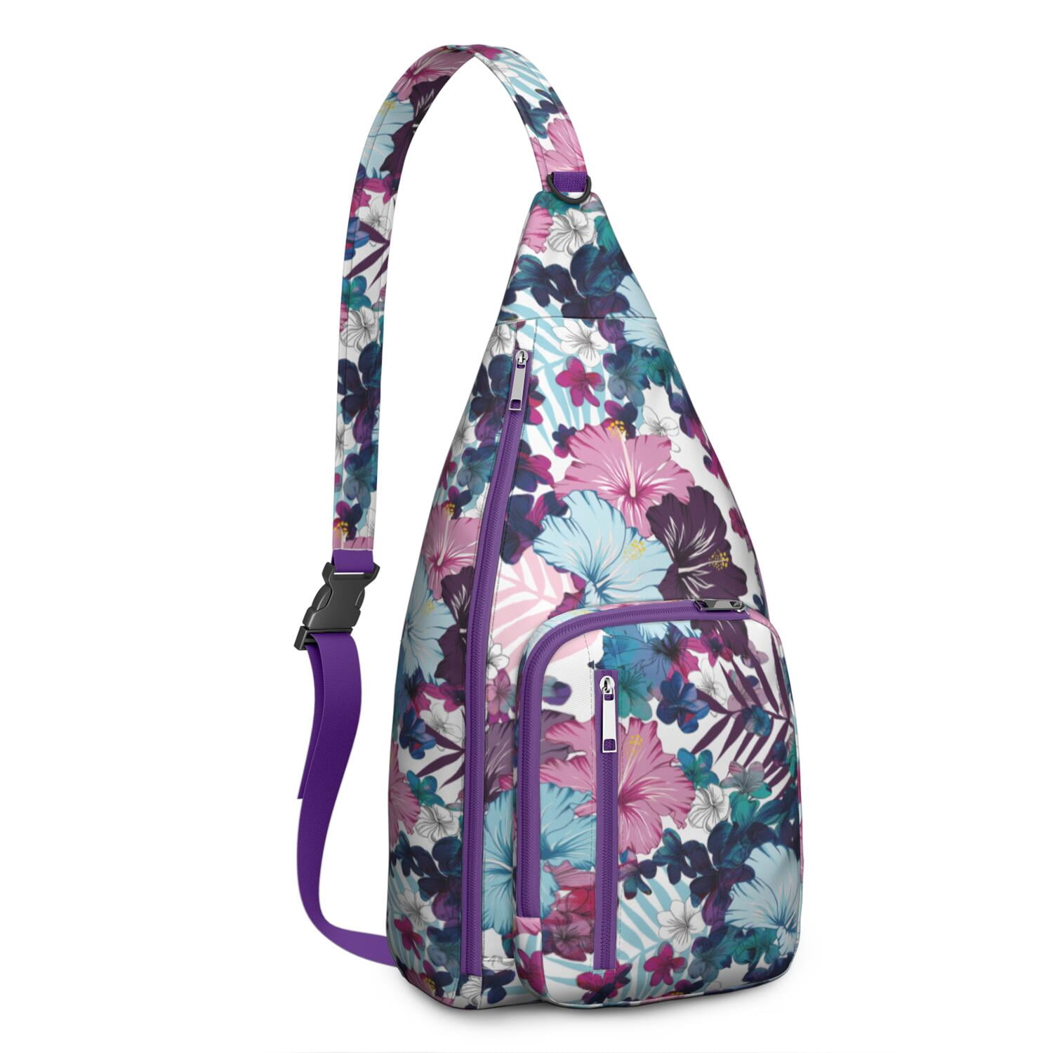 Lightweight Waterproof Sling Bag with Sunflower Pattern for Women