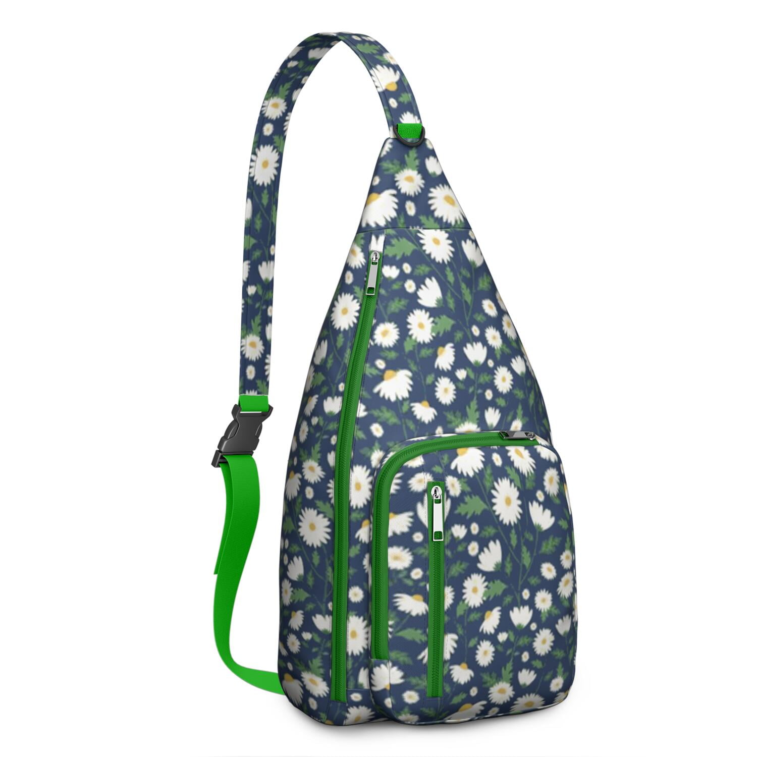 Lightweight Waterproof Sling Bag with Sunflower Pattern for Women