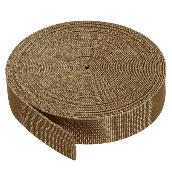 Lightweight Webbing Strapping 1 Inch 10 Yards Brown for DIY Repair, Crafts
