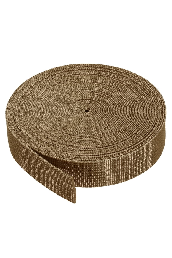 Lightweight Webbing Strapping 1 Inch 10 Yards Brown for DIY Repair, Crafts