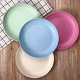 thumbnail image 1 of Lightweight Wheat Straw Plates,7.8Inchs Unbreakable Dinner Dishes Plates Set, Reusable Plate for Fruit Snack Container, Microwave & Dishwasher Safe (6 Pcs), 1 of 8