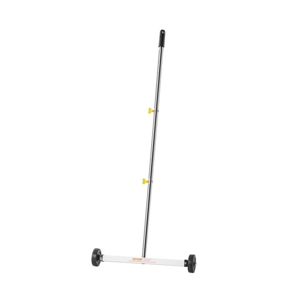 Lightweight Wheeled Magnetic Pickup Tool 17-Inch Wide Sweeper with 10 lbs Pull Force, Effortlessly Collects Nails, Bolts & Metal Scraps – Adjustable Handle for Garage, Workshop & Construction Sites
