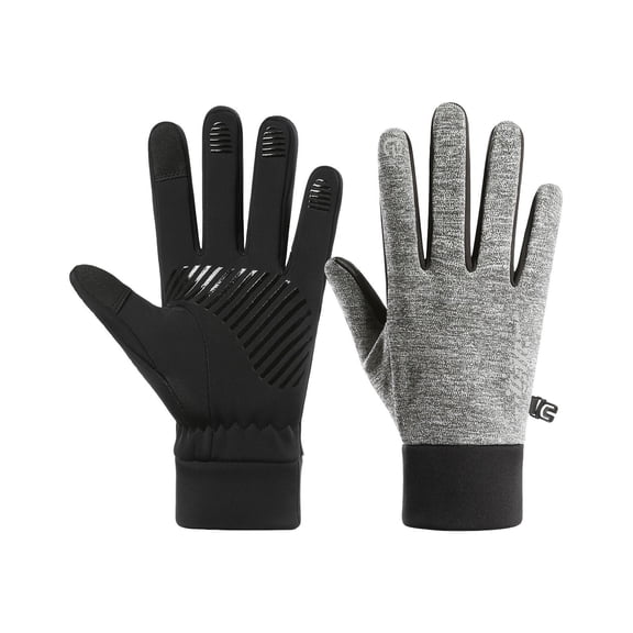 Soft Warm Touchscreen Anti-Slip Winter Gloves - Cold Weather Touchscreen Glove for Riding Bike and Football Grip Anti-Slip Outdoor Ski Sports Gloves,for Cycling Running Sports Outdoor(Grey XL)