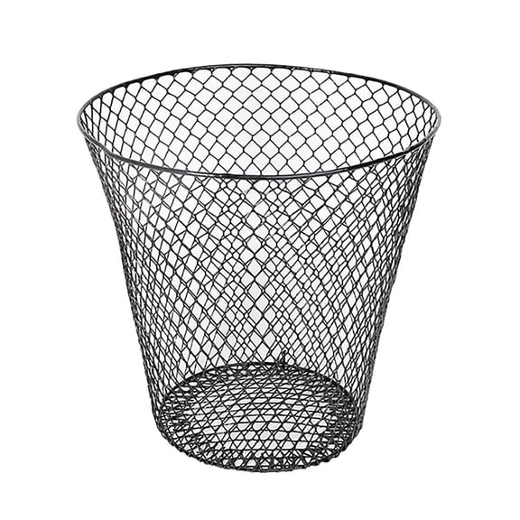Rubbish Bags Waste Management Wire Mesh Round Wastebasket Lightweight Can Open Top for Home School Recycling Custom Storage Solutions