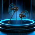 thumbnail image 1 of Lightweight Wired Gaming Earbuds - 3.5mm In-Ear Headset With Detachable Microphone, Noise Isolating Design For Laptop And Mobile, Includes Extra Ear Caps, 1 of 7