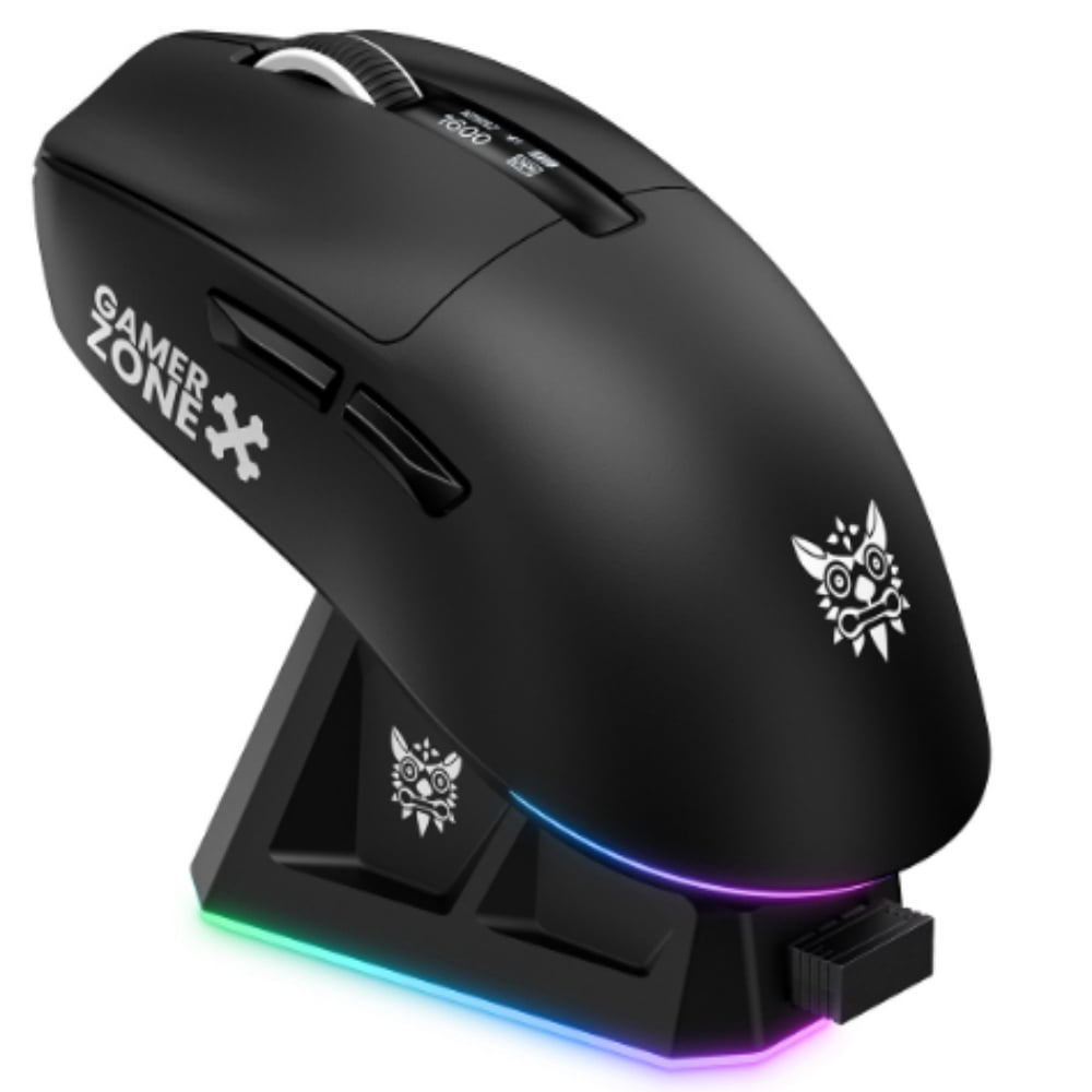 Lightweight Wireless Gaming Mouse, Bluetooth Mouse with Charging Dock, Paw3311 Optical Sensor, Ergonomic Three-Mode Design, Compatible with Windows/Mac/PC, Suitable for Gaming and Office, Black