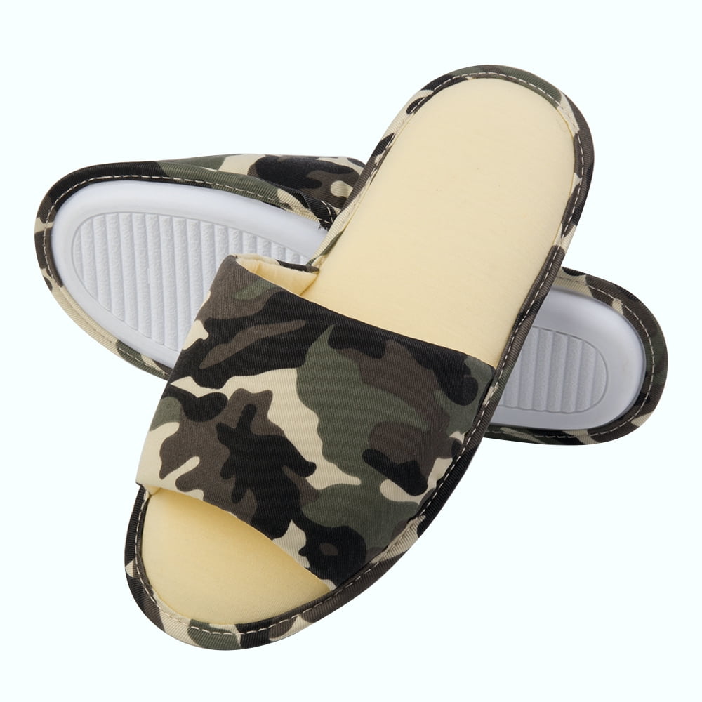 Lightweight Women’s Camouflage Memory Foam Slippers with Arch Support
