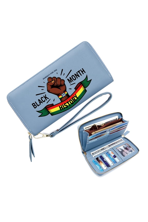 Lightweight Women's Clutch Wallet Wallet with Zipper Pockets for Women Made on Demand Original Designs Love Durable Polyester Lining Suitable for Daily Use & Gifting