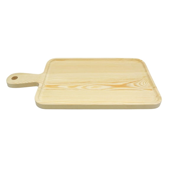 Lightweight Wood Charuterie Board with Handle, Serving Tray Untreated Wood- 18" x 20"