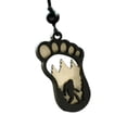thumbnail image 1 of Lightweight Wooden Keychain Foot Shape Design Portable Car Interior Hanging Decoration For Commuting Outdoor Activity, 1 of 9