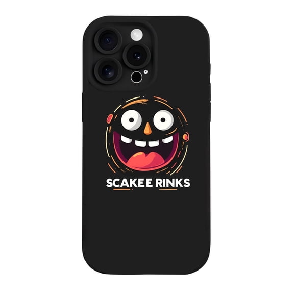 Lightweight Yellowing Resistant iPhone 15 Pro Case - Cartoon Face Design with Big Smiling Mouth & Wide Eyes Fun & Unique Style