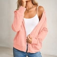 thumbnail image 1 of Lightweight Yoga Exercise Full Zipper Hoodie Jacket Womens Long Sleeve Casual Sweatshirts Jacket Sweatshirt Women Casual Hoodie Womens Full Zip Long Sweatshirt Hoodie Zip Tunic Sweatshirt, 1 of 5