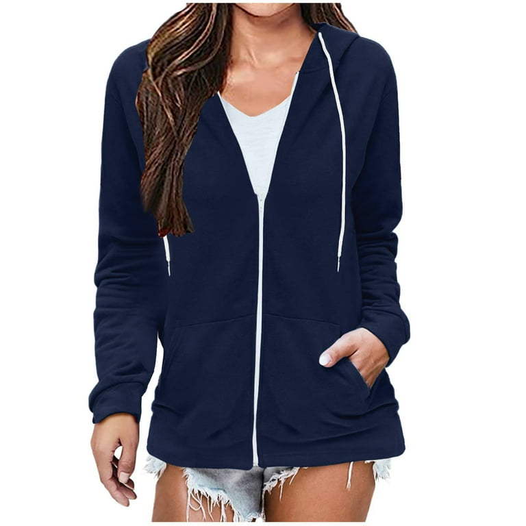 Solid Color Long Sleeve Hooded Zipper Cardigan Solid Color Long Sleeve Hooded Zipper Cardigan