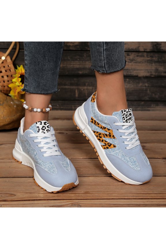 Lightweight and Comfortable Women's Sneakers, Versatile Low-Top Lace-Up Casual Sneakers with Random Pattern Design, Women Shoes