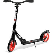 Lightweight and Foldable Kick Scooter - Adjustable Scooter for Teens and Adult, Alloy Deck with High Impact Wheels (Black)