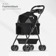 Lightweight and Foldable Pet Stroller with Detachable Cage for Outdoor