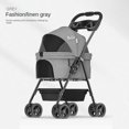 Lightweight and Foldable Pet Stroller with Detachable Cage for Outdoor