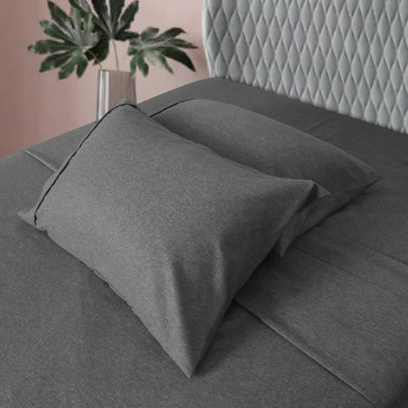 Lightweight and Wrinkle-Free Sheet Set for All Season, Cationic Dyed Brushed Polyester Sheets.