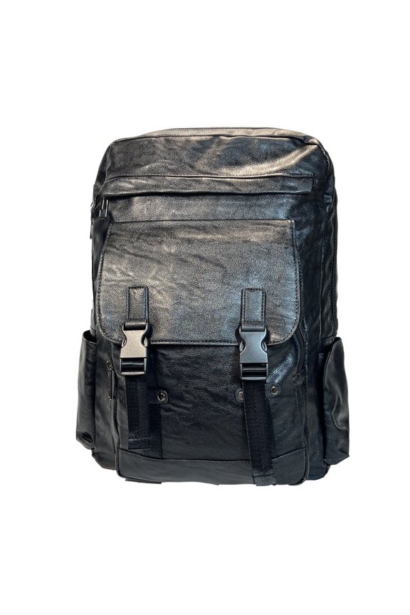 Lightweight functional strap PU leather backpack, breathable and comfortable design, large capacity with adjustable storage for laptops, suitable for school, outdoor, and business use