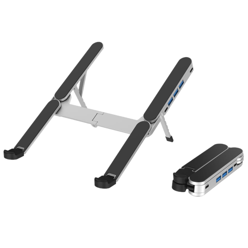 Lightweight pliable Laptop Stand Having USB Expansion For Quick Assembly