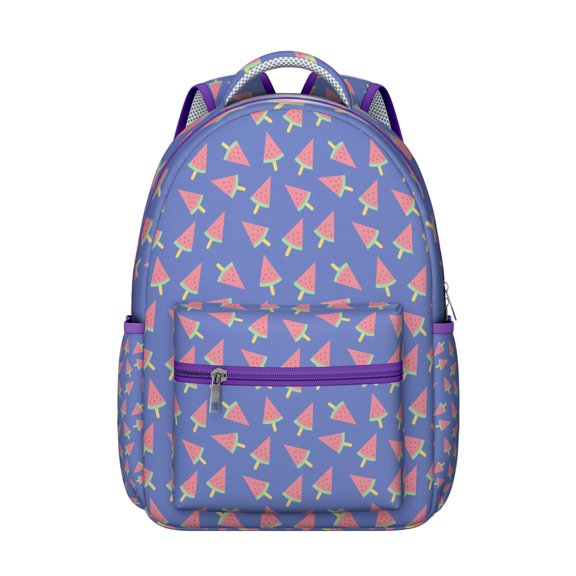 Lightweight school bag for daily use watermelon print compact travel backpack and cute small backpack for school