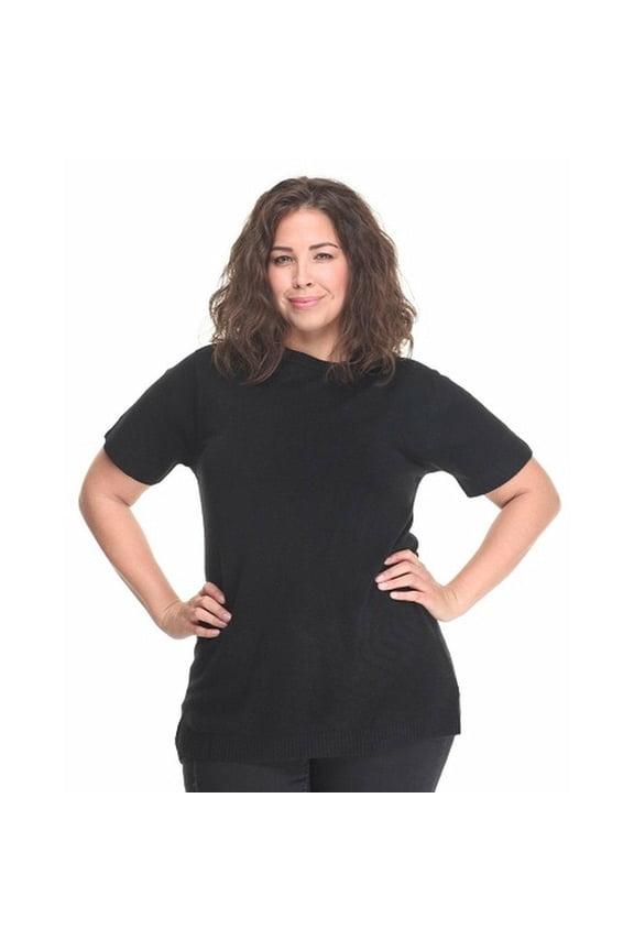 Lightweight short sleeve blue sweater
