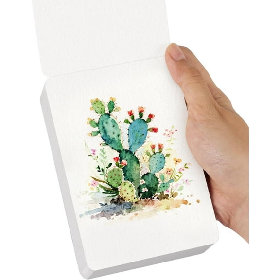 Lightwish Watercolor Paper Bulk, 100% Cotton Cold Pressed 140lb/300gsm 3.54 x 5.12 in Mini Travel Size 60 Sheets Watercolor Journal Notebook
