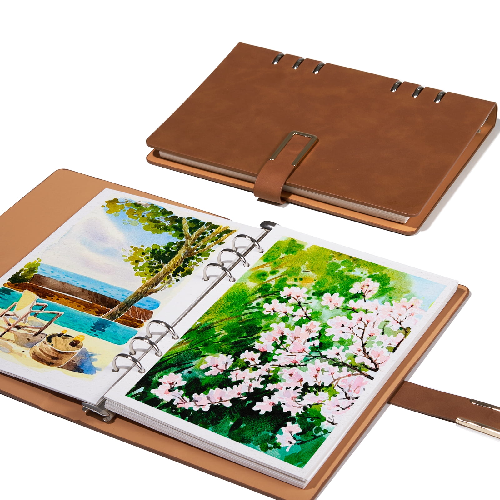 Lightwish Watercolor Sketchbook, 100% Cotton Cold Pressed 140lb/300gsm 9.25 x 6.3'' 20 Sheets Watercolor Paper for Artists, Students