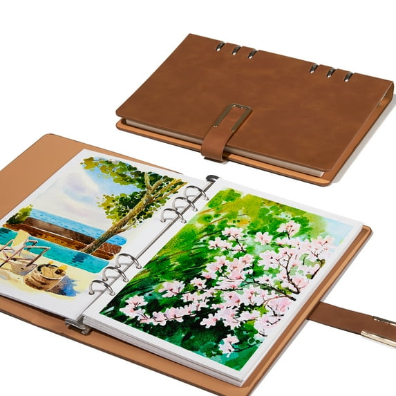 Lightwish Watercolor Sketchbook, 100% Cotton Cold Pressed 140lb/300gsm 9.25 x 6.3'' 20 Sheets Watercolor Paper for Artists, Students