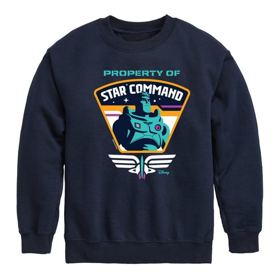 Lightyear - Property Of Star Command Badge - Toddler And Youth Crewneck Fleece Sweatshirt