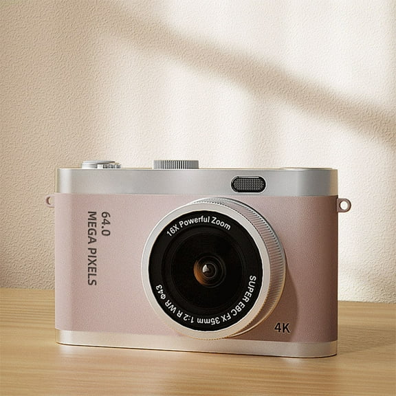 Liweisiy 1280X1080P Hd Digital Camera 2.3In Screen Front And Rear Double Cameras Take Photos And Videos Camcorder 8X Zooming With Flash Light Supports Otg Transmission Pink Free Size