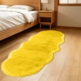 thumbnail image 1 of Lignoak 71In Extra Large Rug, Plush Soft For Bedroom Living Room, Non Slip Thick Washable Yellow 50X180Cm, 1 of 6