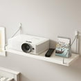 thumbnail image 1 of Lignoak No-Drill Wall Shelf Bedside Wall-Mounted Shelf Living Room Wall-Mounted Projector And Router Shelf Wall-Mounted Bookshelf White Free Size, 1 of 6