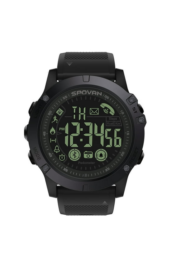 Lignoak Rugged Smartwatch 33-Month Standby 24H All-Weather Monitoring Black