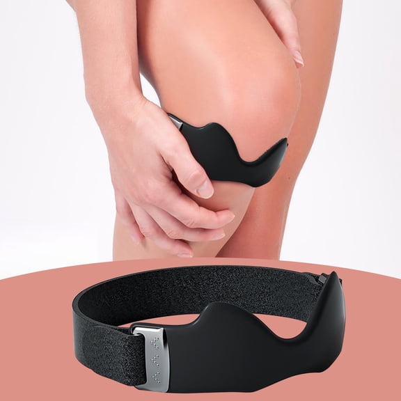 Lignoak Silicone Patella Strap, Knee Joint Support Brace, Protective Cover For Running Black