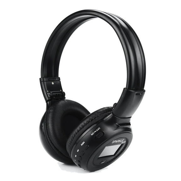 Lignoak Zealot B19 Wireless Headphone Stereo Bluetooth 4.1 Mic Fm Radio Lcd Headset Black
