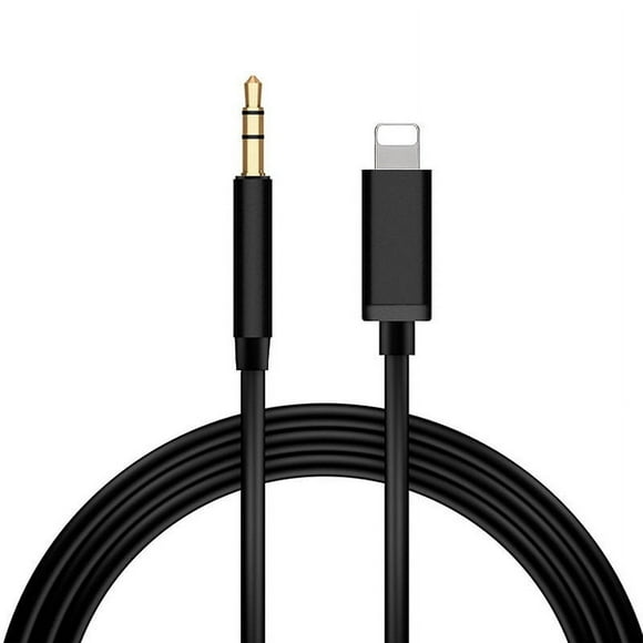 Ligntning to 3.5mm Jack Aux Cable Car Speaker Headphone Adapter for iPhone 14 13 12 11 Pro Audio Splitter Cable for iOS 14 Above Black 1m