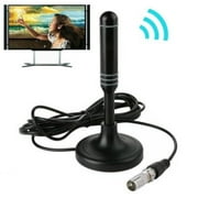 LigoWave Indoor TV Antenna with IEC Male Connector Adapter, with 50 Miles Reception Range