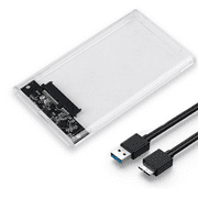 LigoWave USB 3.0 2.5Inch SATA3 5gbps Hard Drive Enclosure Caddy Case For External HDD/SSD,Transparent