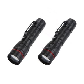 LigoWave USB Rechargeable Flashlight Super Bright Box Torch Tactical Light,Black 2Pack