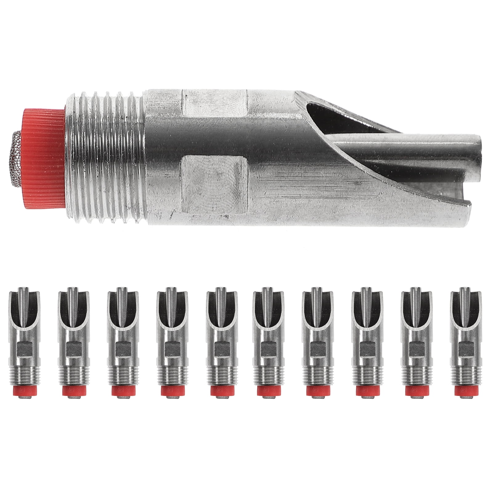 Lihe 10pcs Pigs Waterer Automatic Piglets Feeders Stainless Steel Livestock Drinking Tools