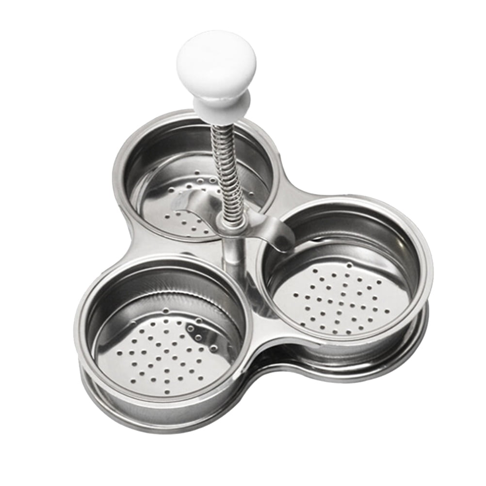 Lihe Three Grid Stainless Steel Egg Poaching Cooker Pot Steam Basket