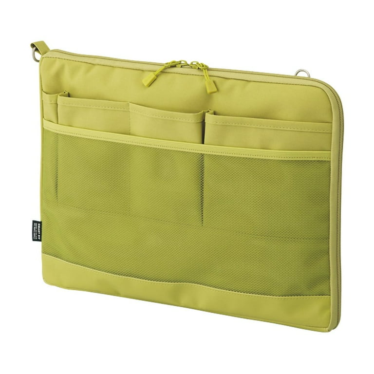 Lihit Lab Smart Fit Actact Bag in Bag A4 Horizontal Yellow Green