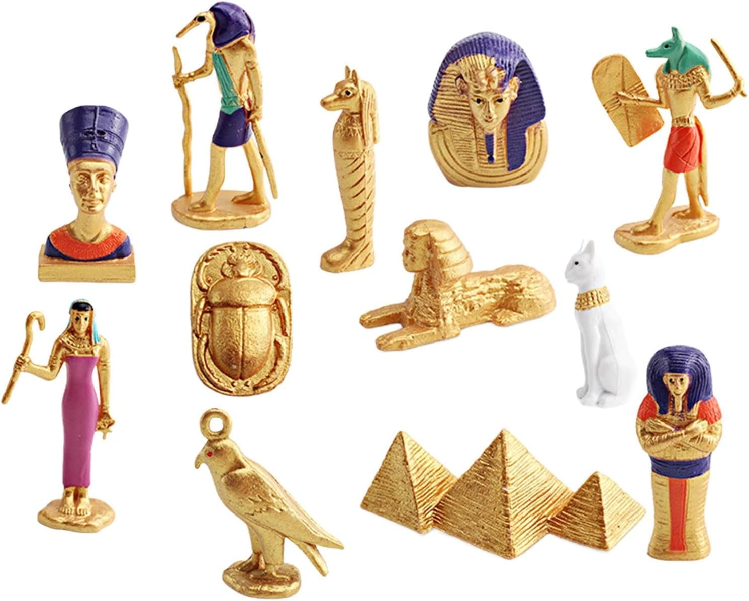 Lot De 12 Figurines Égyptiennes - Éditions Atlas / Horus Graphics - Occasion TB État