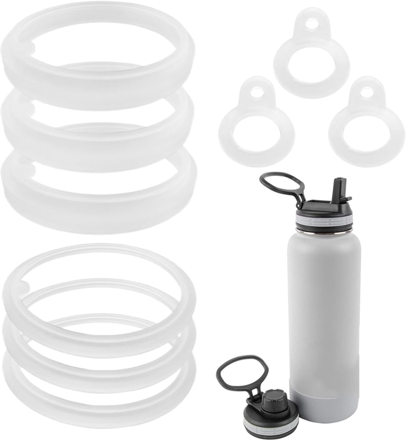 12pcs Water Bottle Lid & Spout Gasket Replacement With Tweezers Rubber Lid Seals For Hydro Flask Gasket Replacement For 24/32/40/ 64oz Wide Mouth Lids O Ring Water Bottle Replacements Lids - View #7